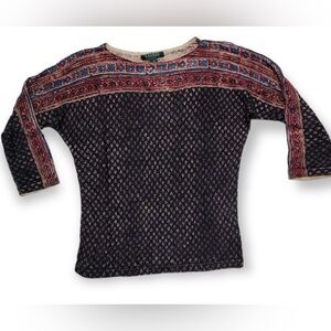 Sz S Ralph Lauren Top Women’s Boho Western Coastal Indie Top